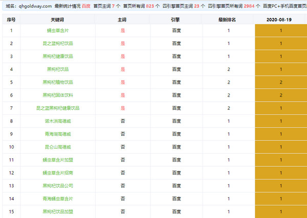 網站SEO優化排名案例